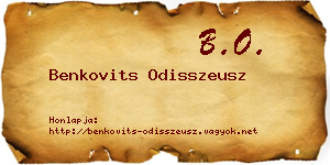 Benkovits Odisszeusz névjegykártya